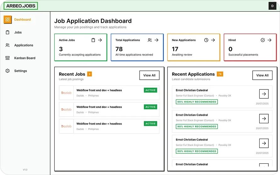 Arbeo Jobs — AI-Powered Matching