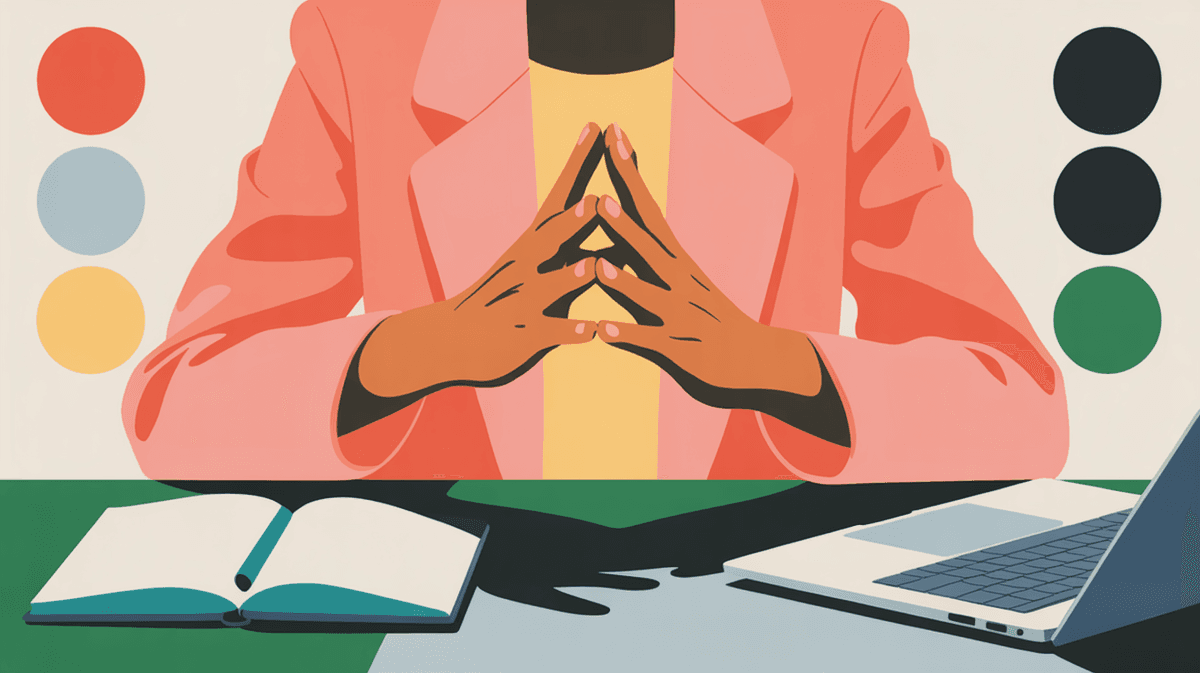 Close-up of hands gesturing during professional sales consultation meeting