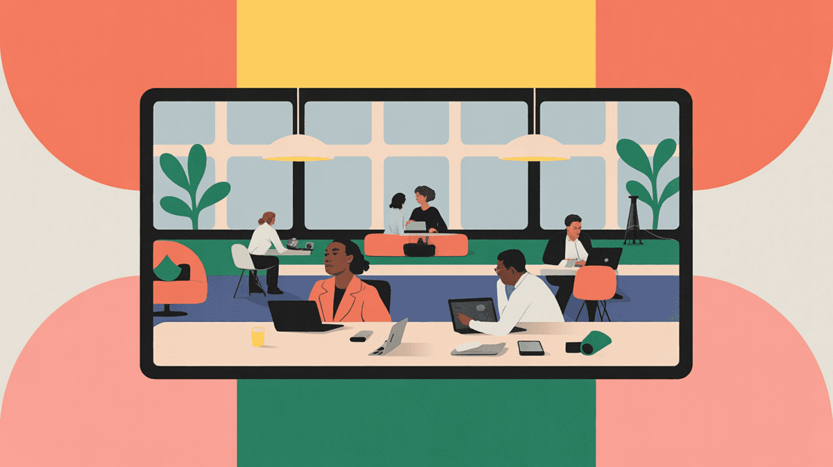 Modern software office with teams collaborating in natural sunlight, representing the evolution of SaaS solutions
