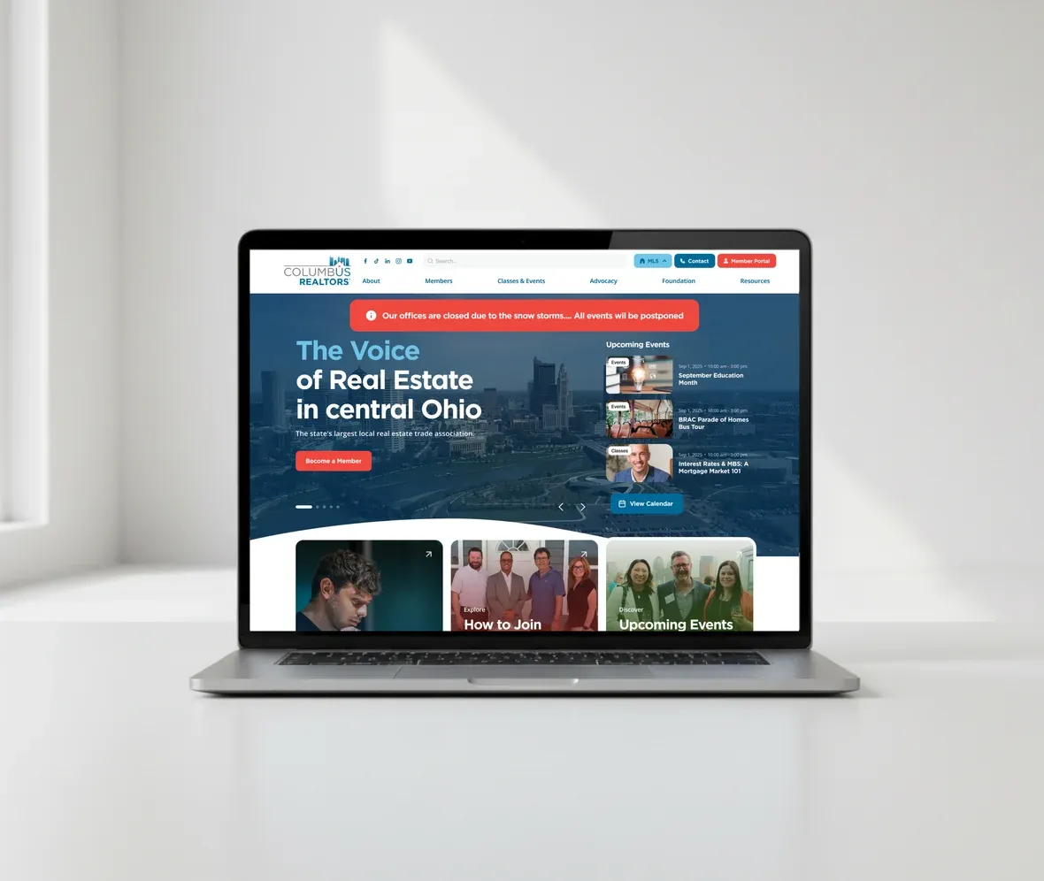 Columbus REALTORS® website, second screen
