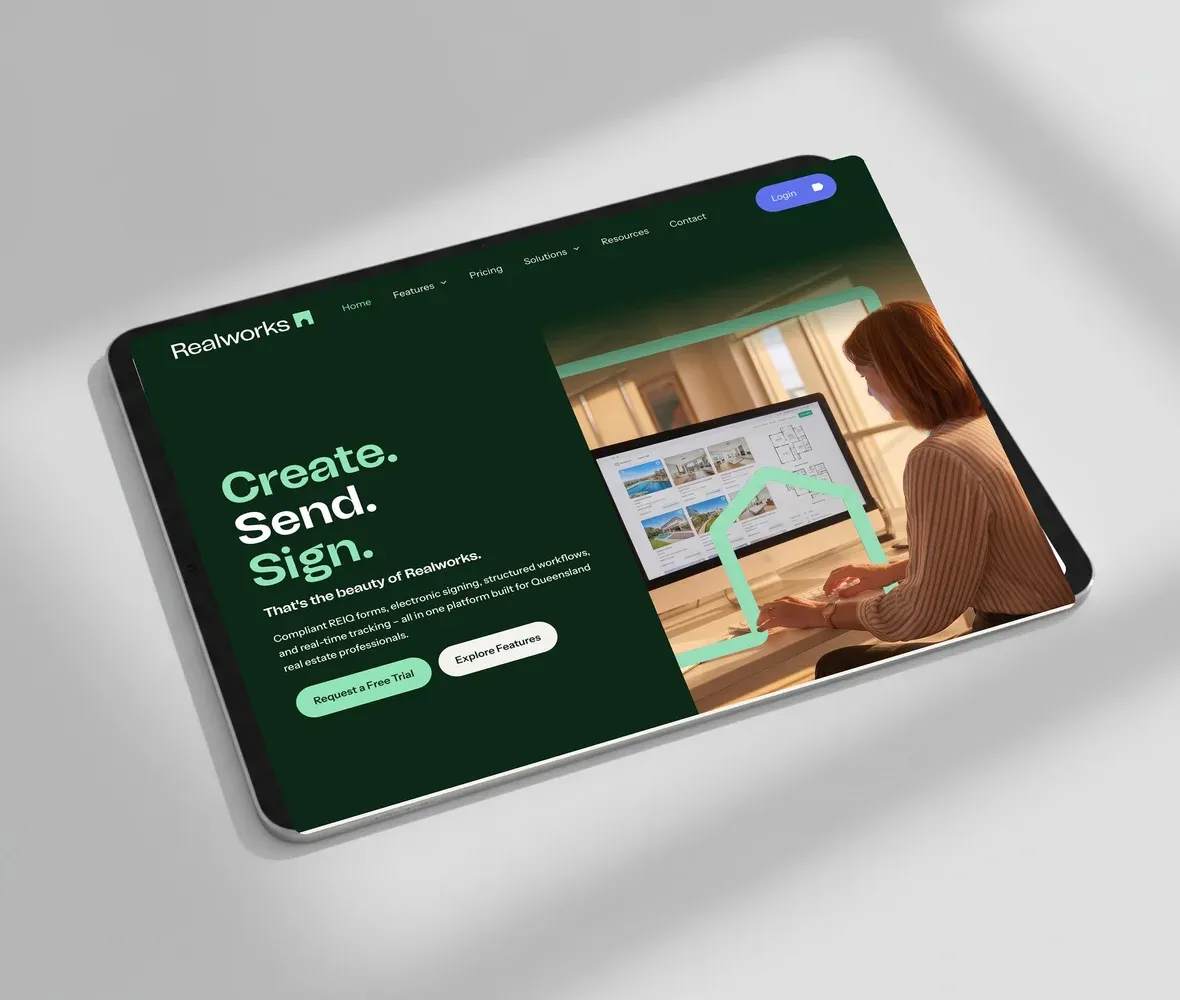 Realworks website, results screen
